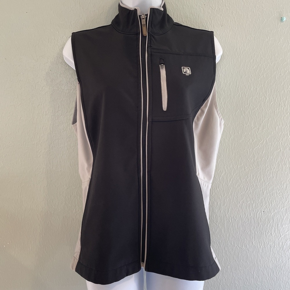 ROMFH Equestrian Dry Shell Full Zip Riding Vest Large 10-12 Black‎ Womens Pocket